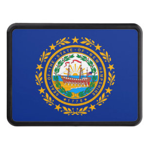 New Hampshire State Flag Design Decor Trailer Hitch Cover