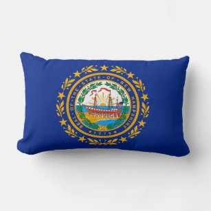New Hampshire State Flag Design Lumbar Pillow