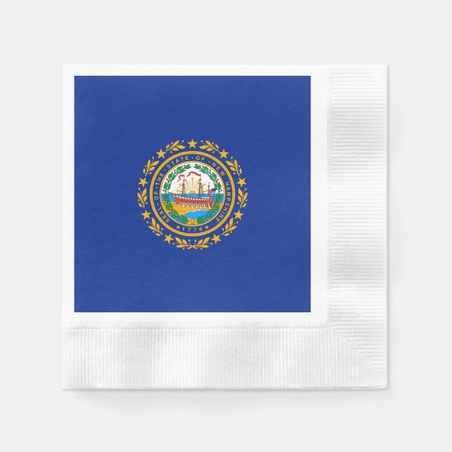 New Hampshire State Flag Design Napkin (Front)