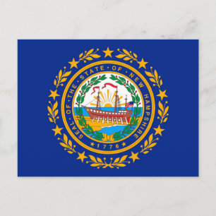 New Hampshire State Flag Design Postcard