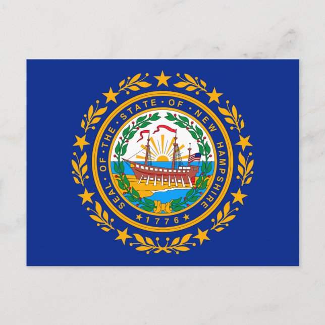 New Hampshire State Flag Design Postcard (Front)