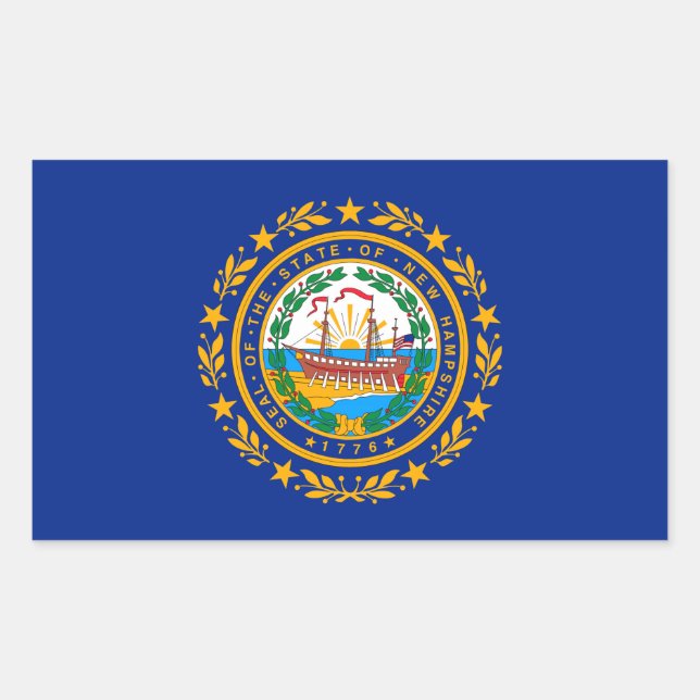 New Hampshire State Flag Design Sticker (Front)