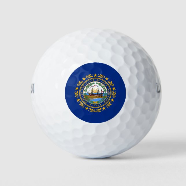 New Hampshire State Flag Golf Balls (Front)