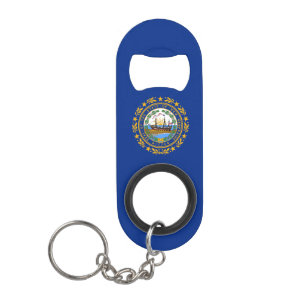 New Hampshire State Flag Keychain Bottle Opener