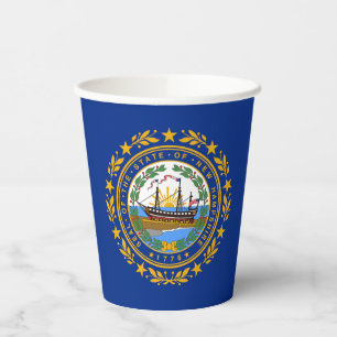 New Hampshire State Flag Paper Cups