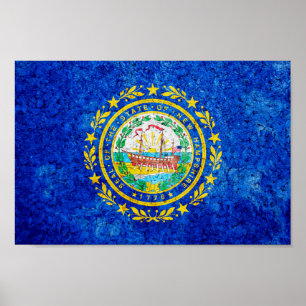 New Hampshire State Flag Poster