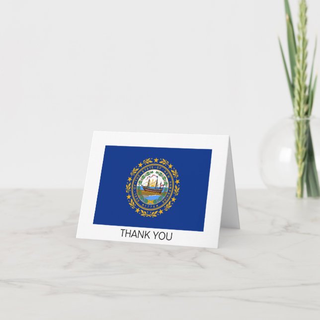 New Hampshire State Flag Thank You Card (Front)