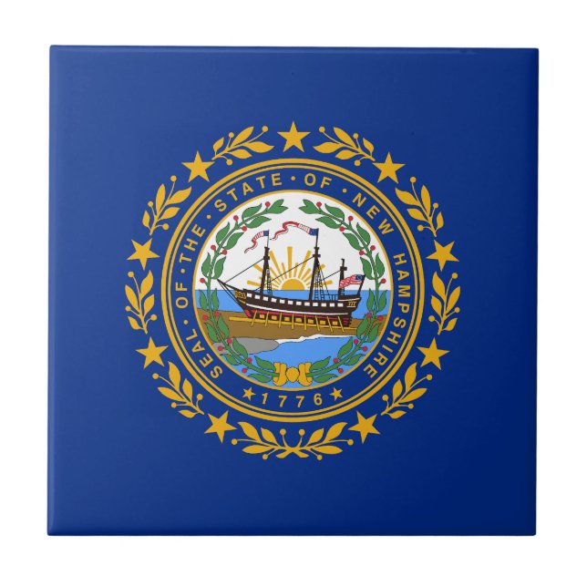 New Hampshire State Flag Tile (Front)