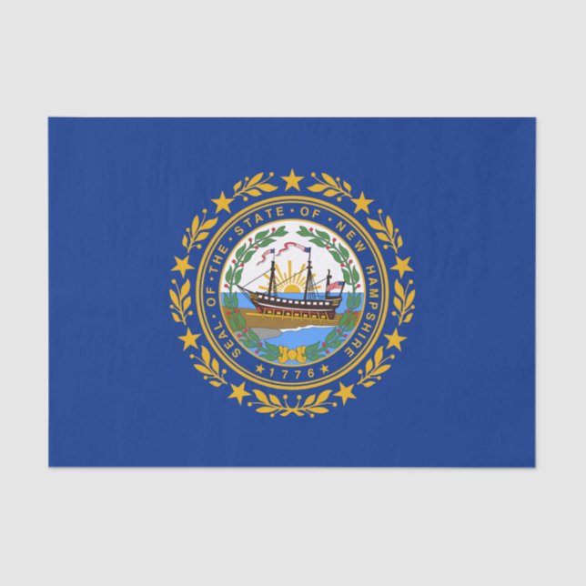 New Hampshire State Flag Tissue Paper (Front)
