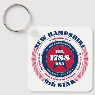 New Hampshire State Keychain