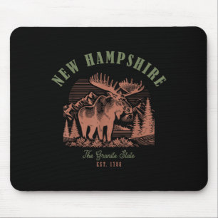 New Hampshire Usa Mono Art  Mouse Pad