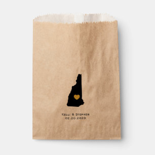 New Hampshire Wedding Favour Treat Sacks, Gift Bag