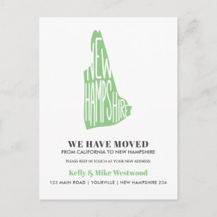 NEW HAMPSHIRE We've moved New address New Home   Postcard