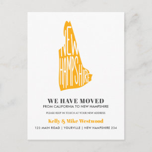 NEW HAMPSHIRE We've moved New address New Home  Postcard