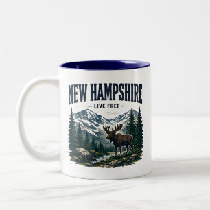 New Hampshire White Mountains Adventure Two-Tone Coffee Mug