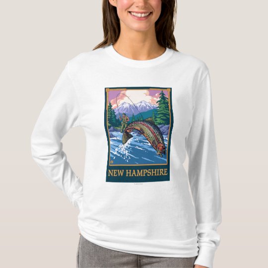New HampshireAngler Fisherman Scene T-Shirt