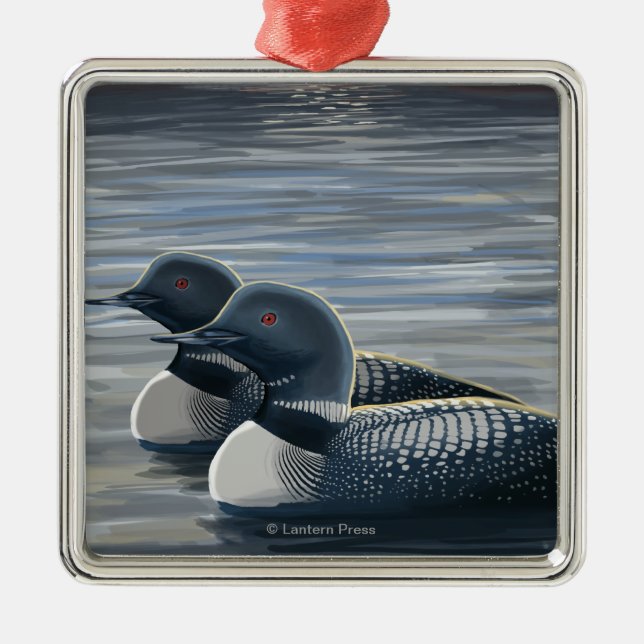New HampshireCommon Loon Metal Ornament (Front)