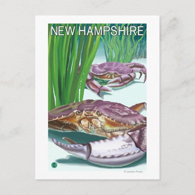New HampshireCrab and Fisherman Postcard (Front)