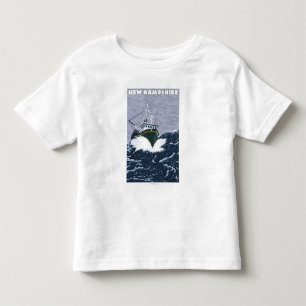 New HampshireCrab Fishing Boat Scene Toddler T-shirt