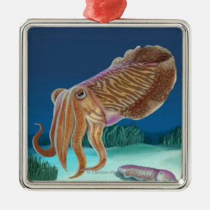 New HampshireCuttlefish Scene Metal Ornament