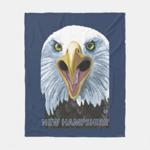 New HampshireEagle Up Close Fleece Blanket