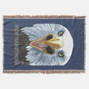 New HampshireEagle Up Close Throw Blanket