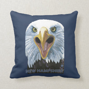 New HampshireEagle Up Close Throw Pillow