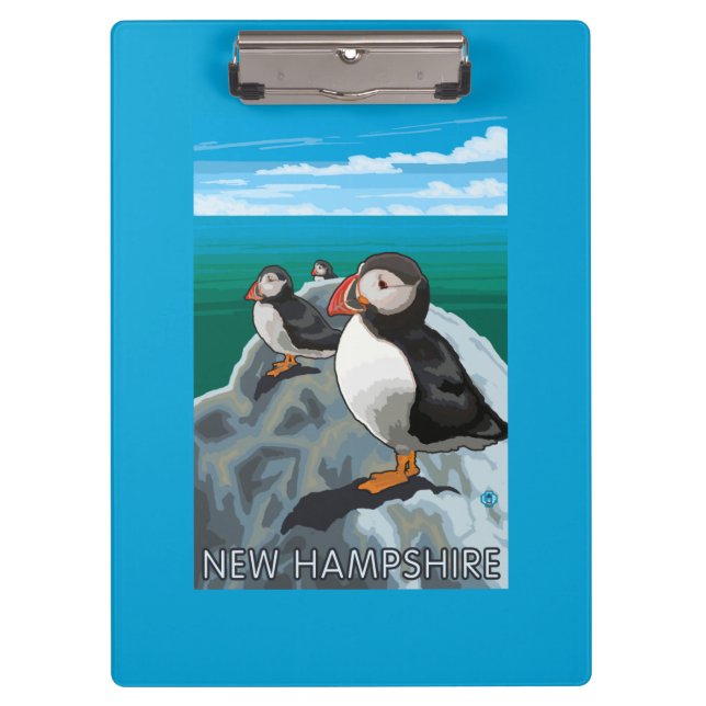 New HampshirePuffins Scene Clipboard (Front)
