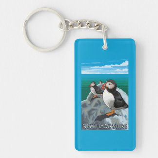 New HampshirePuffins Scene Keychain