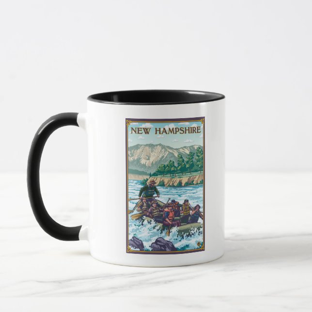 New HampshireRiver Rafting Scene Mug (Left)