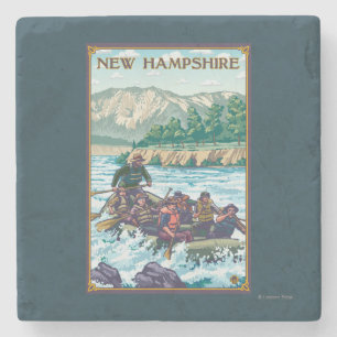 New HampshireRiver Rafting Scene Stone Coaster