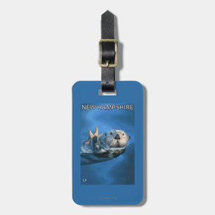 New HampshireSea Otter Scene Luggage Tag