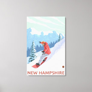 New HampshireSnowboarder Scene Canvas Print