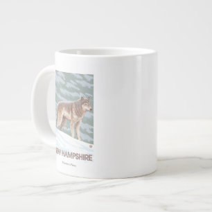 New HampshireWolf Scene Large Coffee Mug