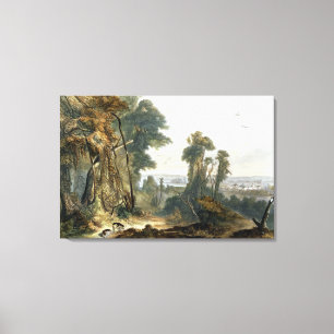 New Harmony on the Wabash, plate 2 from Volume 2 o Canvas Print