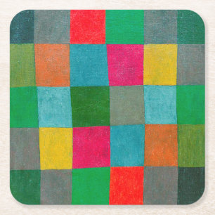 New Harmony, Paul Klee Square Paper Coaster