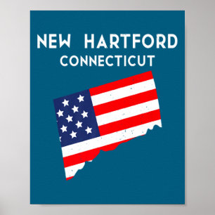 New Hartford Connecticut Usa State America Travel Poster