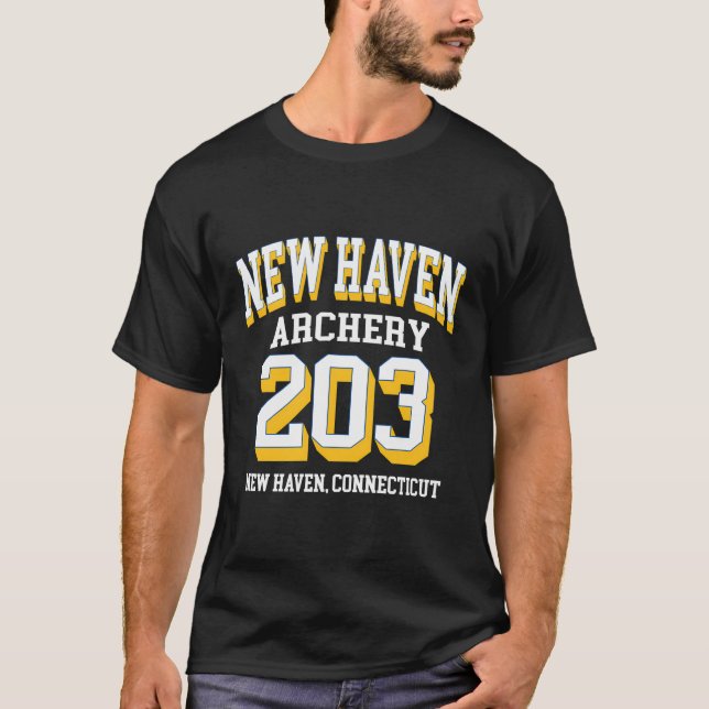 New Haven Area Code 203 - For Archery Enthusiasts T-Shirt (Front)