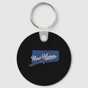 New Haven Connecticut Ct Map  Keychain