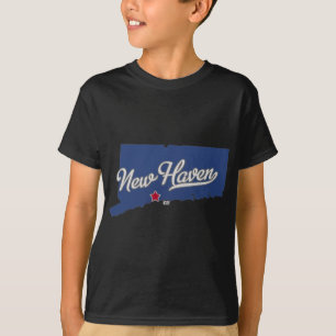 New Haven Connecticut Ct Map T-Shirt