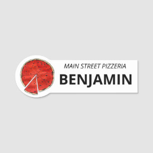 New Haven CT Connecticut Pie Pizza Pizzeria Slice Name Tag