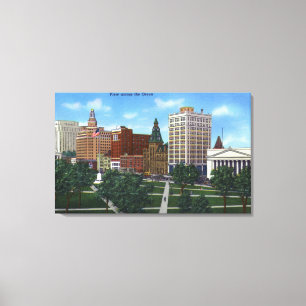 New Haven, CTView from across the Green Canvas Print