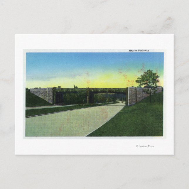 New Haven, CTView of Merritt Parkway Postcard (Front)
