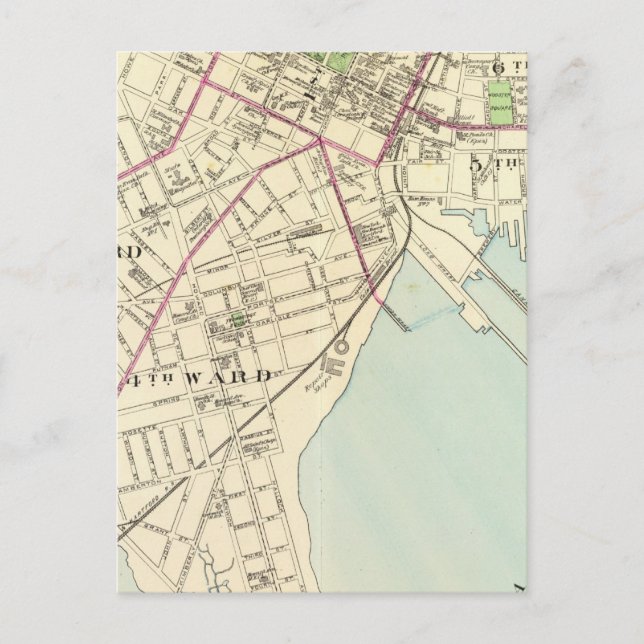 New Haven Map Postcard (Front)