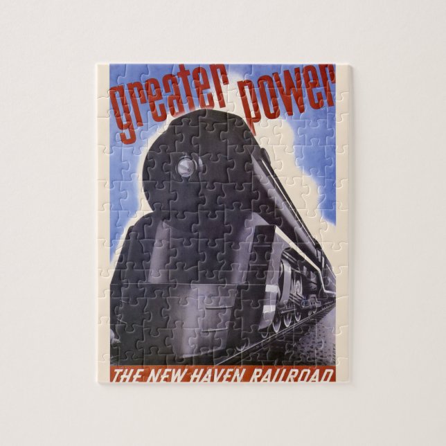 New Haven Railroad Greater Power 1938 Puzzle (Vertical)
