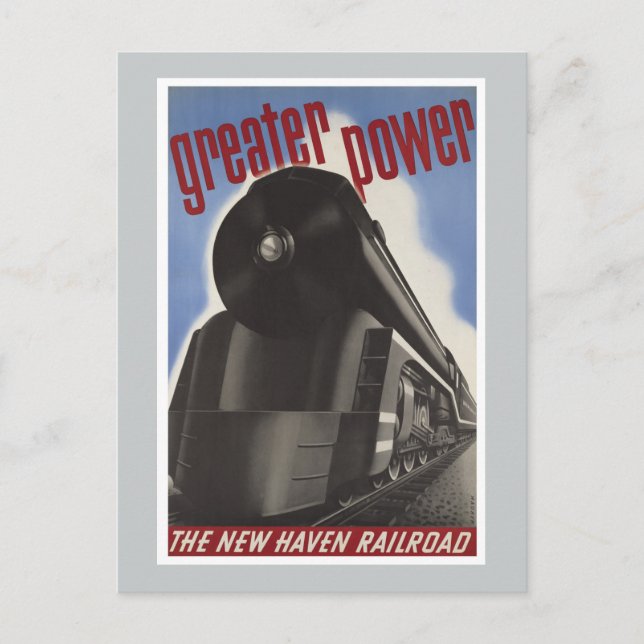 New Haven Railroad Train Vintage Postcard (Front)