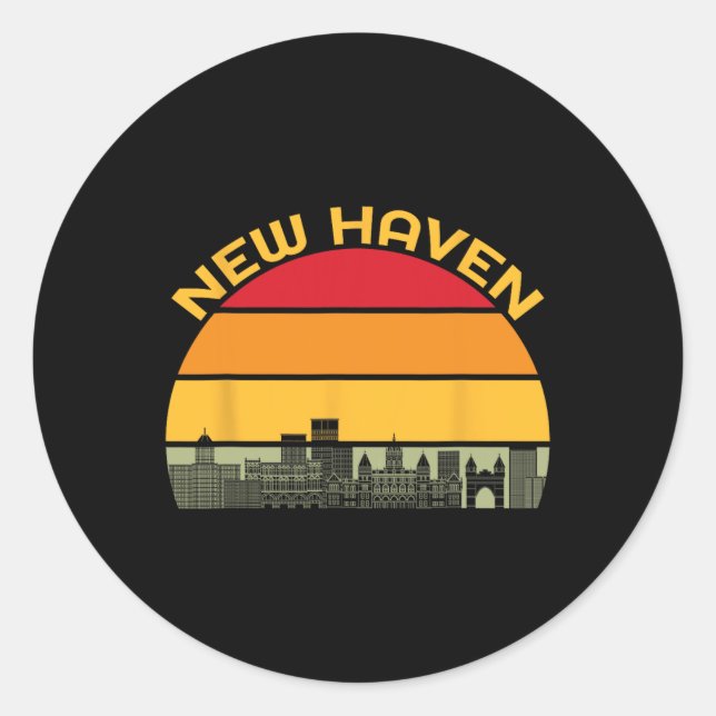 New Haven Zza Catal Of The World Connecticut Azza  Classic Round Sticker (Front)