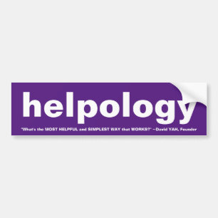 NEW! Helpology Bumper Sticker