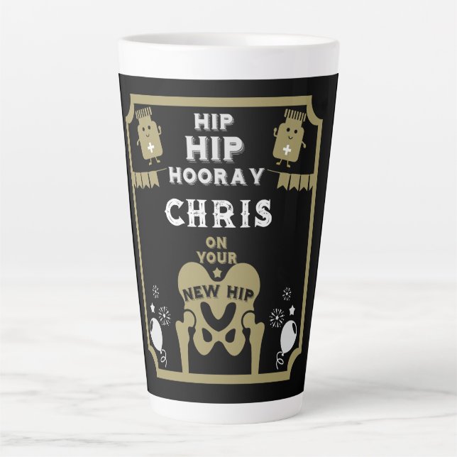 New Hip Replacement Get Well Latte Mug (Front)
