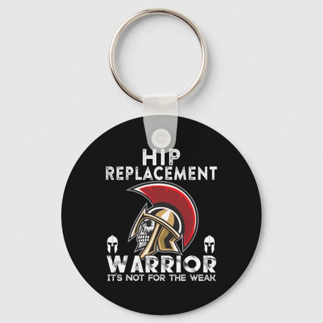 New Hip Replacement Men Women Warrior Awareness Gi Keychain (Front)
